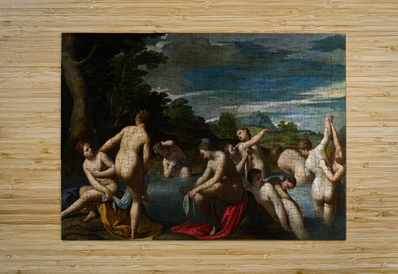 Nymphs At The Bath [C. 1600] by Scarsellino [1550–1620] MyCozyFineArt Puzzle printing