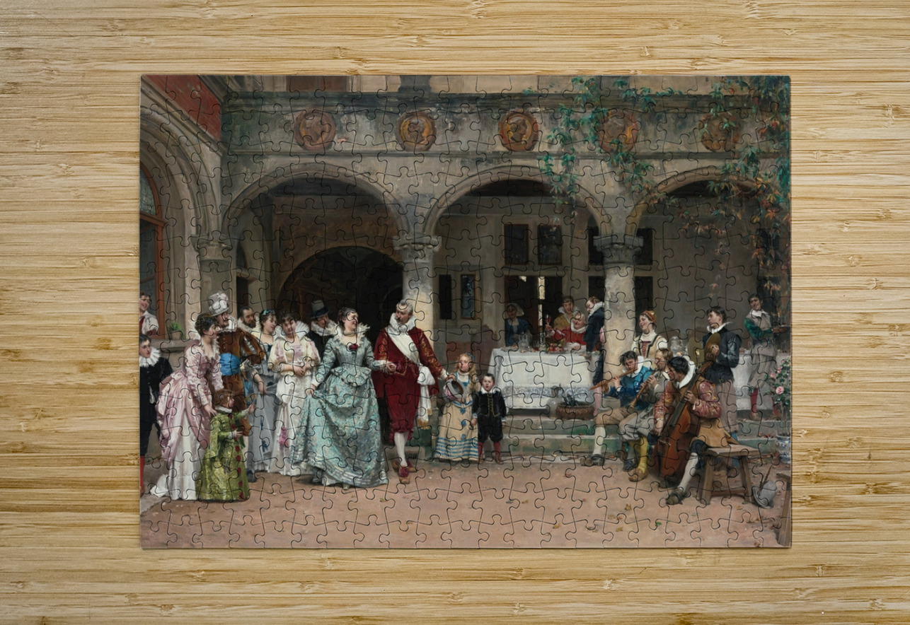 Les Noces D’argent [1879] by Adrien Moreau [1843–1906] MyCozyFineArt Puzzle printing