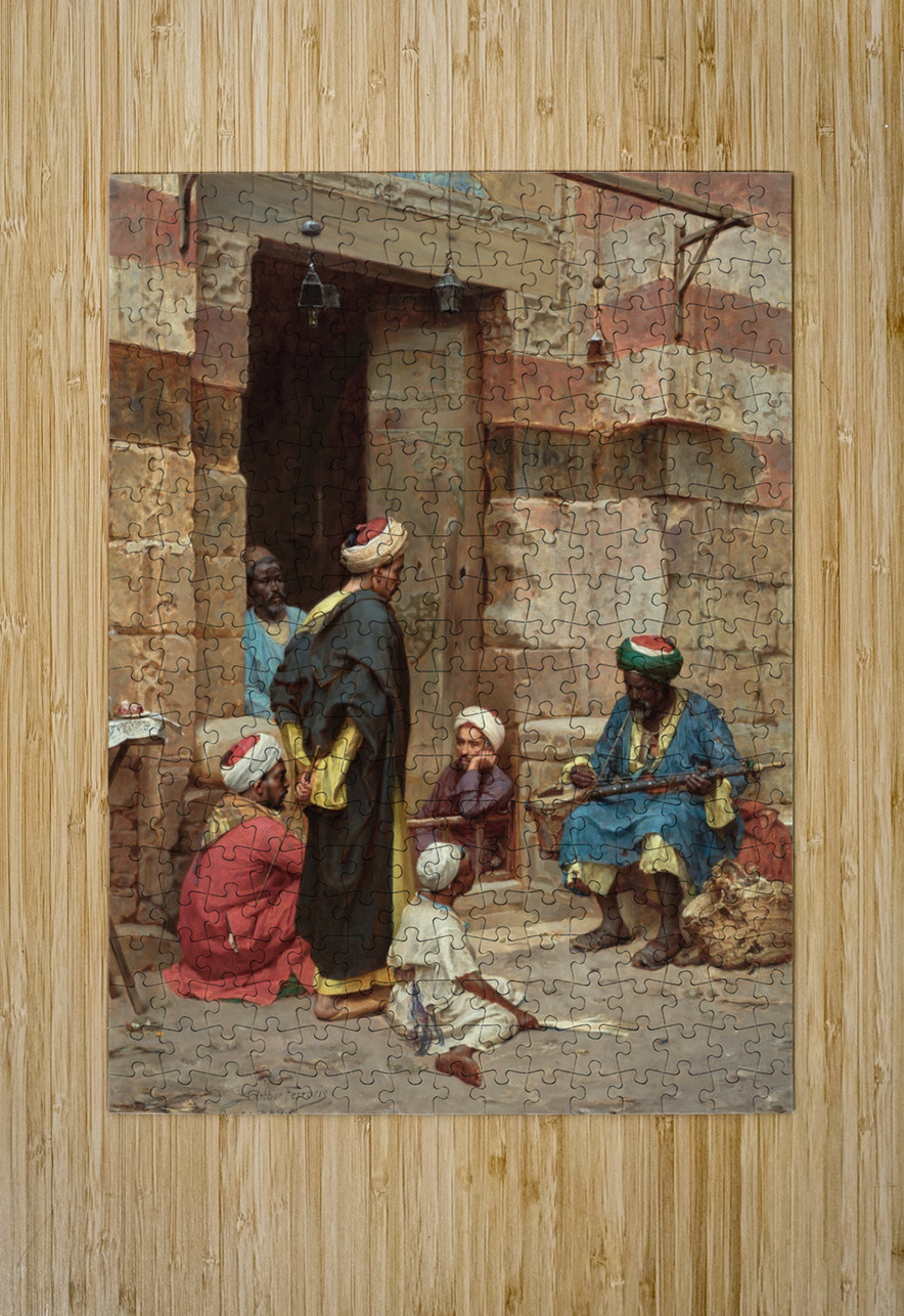 The musician [1889] by Arthur Von Ferraris [1856–1936] MyCozyFineArt Puzzle printing