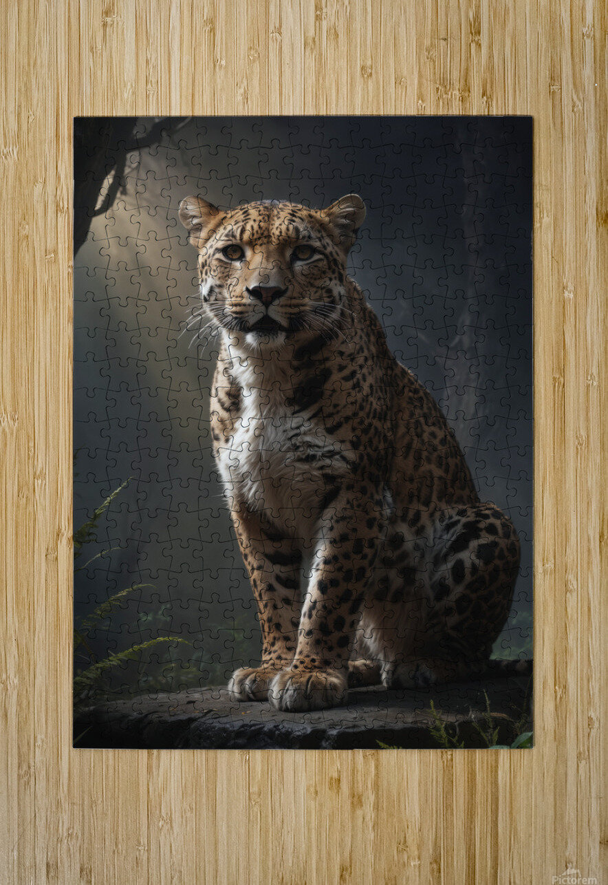 Majestic Leopard in Forest Light Wildscape Creations Puzzle printing