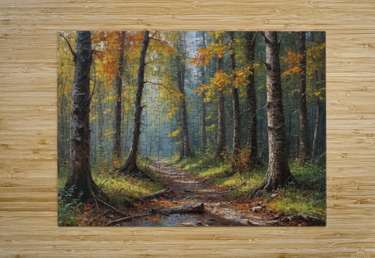Autumn Forest Pathway Wildscape Creations Puzzle printing