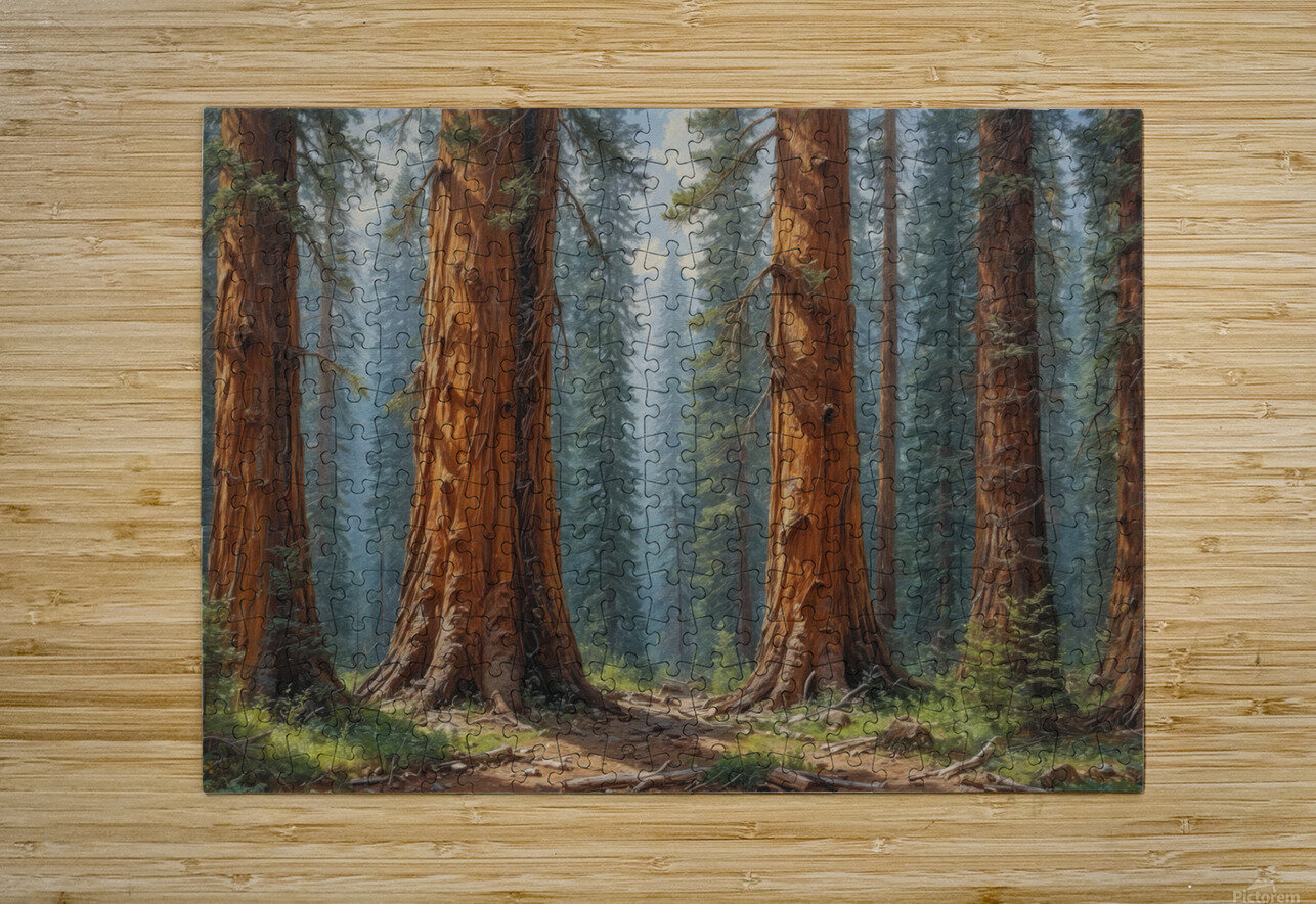 Majestic Sequoia Forest Scene Wildscape Creations Puzzle printing