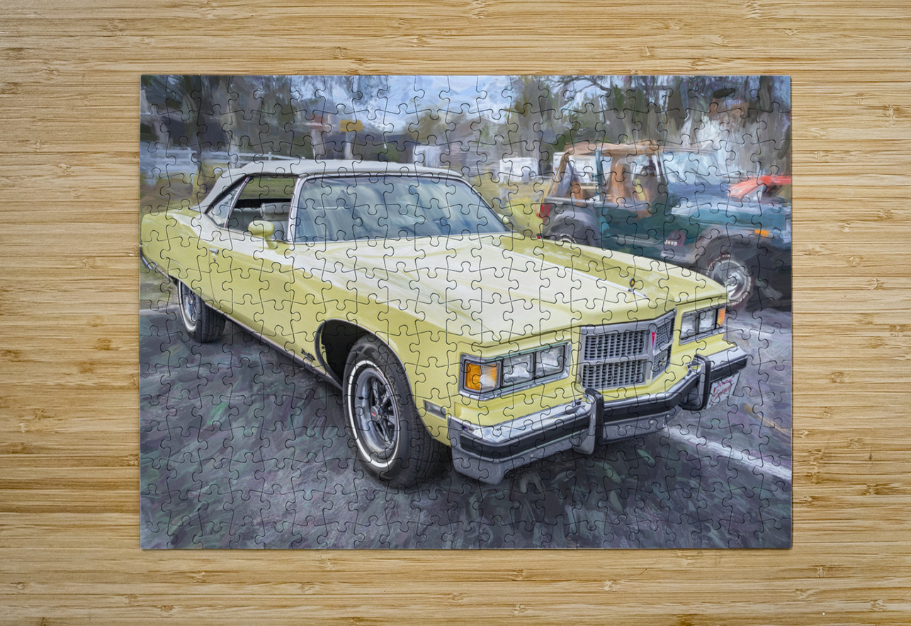 1975 Yellow Pontiac Grandville Brougham Convertible X1 10 Rich Franco Puzzle printing