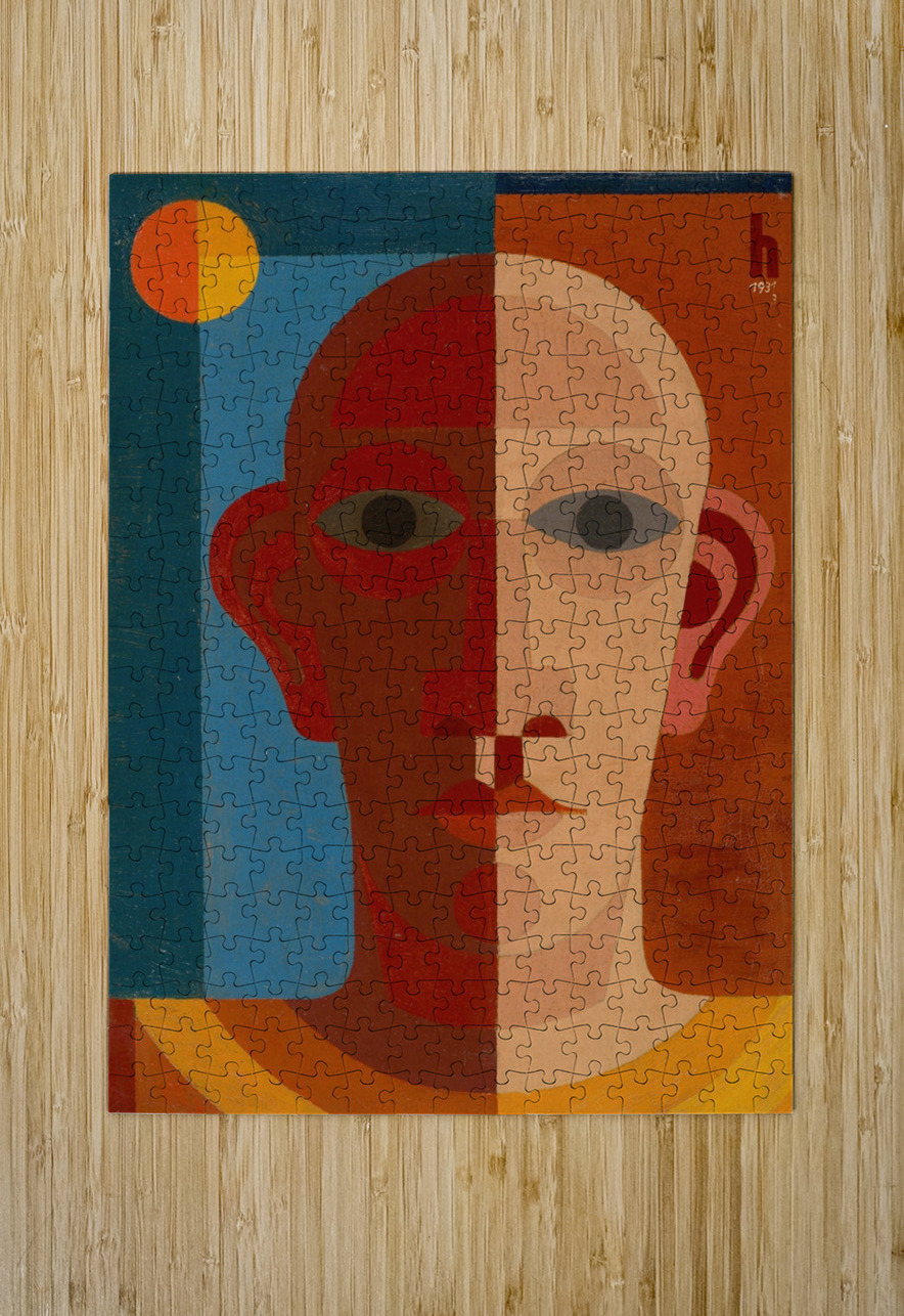 Selbstbildnis [1931] by Heinrich Hoerle [1895–1936] MyCozyFineArt Puzzle printing