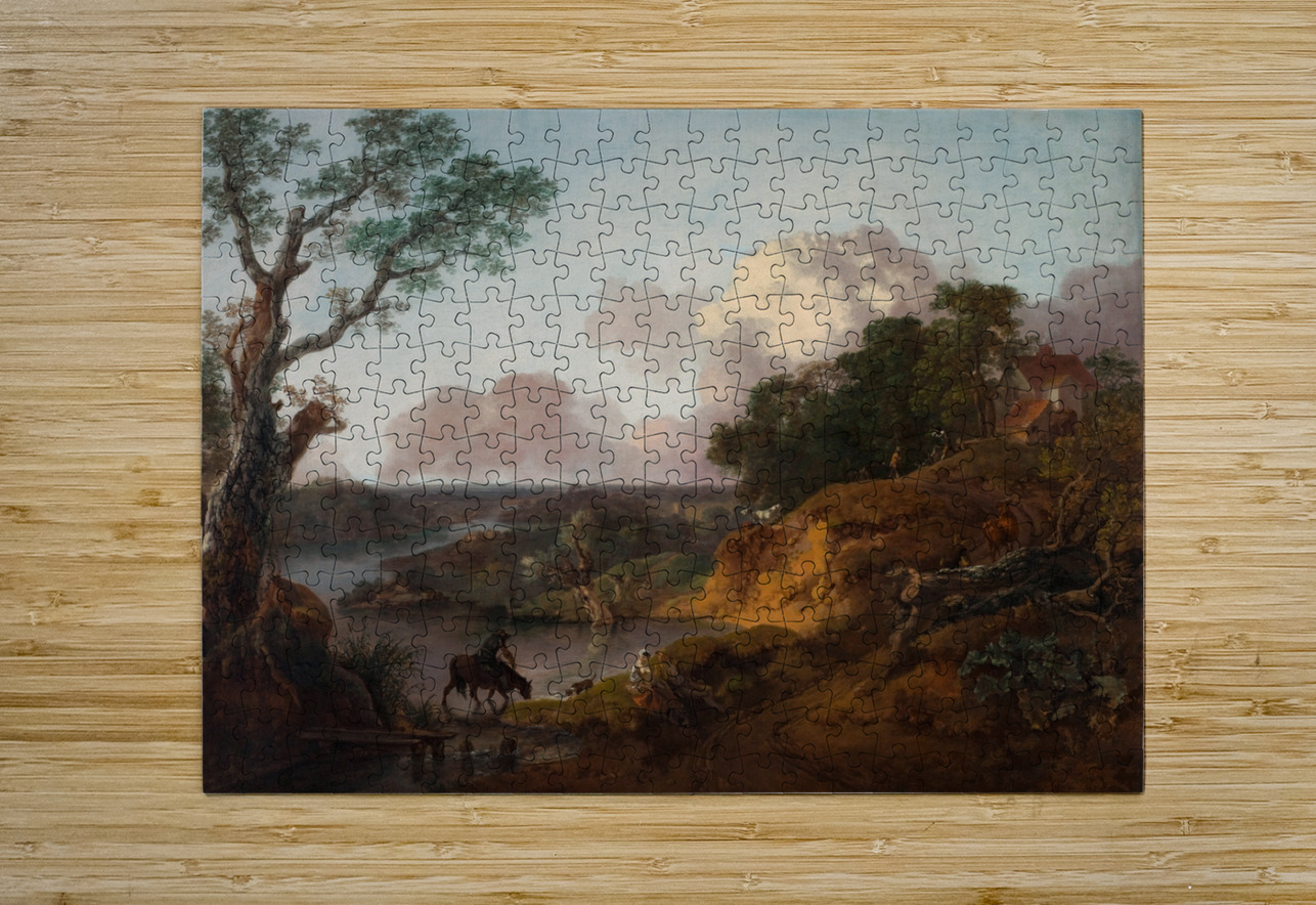 View in Suffolk [c. 1755] by Thomas Gainsborough [1727–1788] MyCozyFineArt Puzzle printing