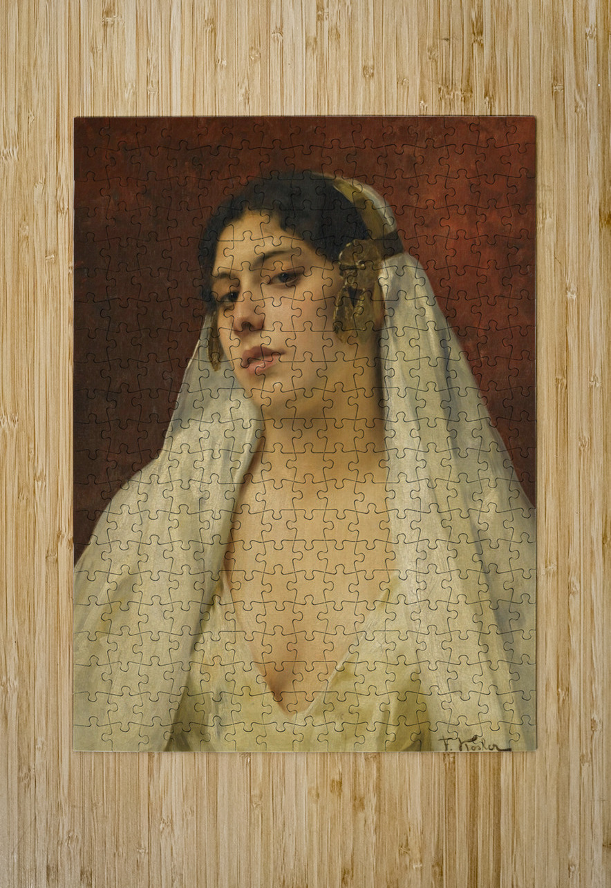 An Oriental Beauty by Franz Xaver Kosler [1864–1905] MyCozyFineArt Puzzle printing