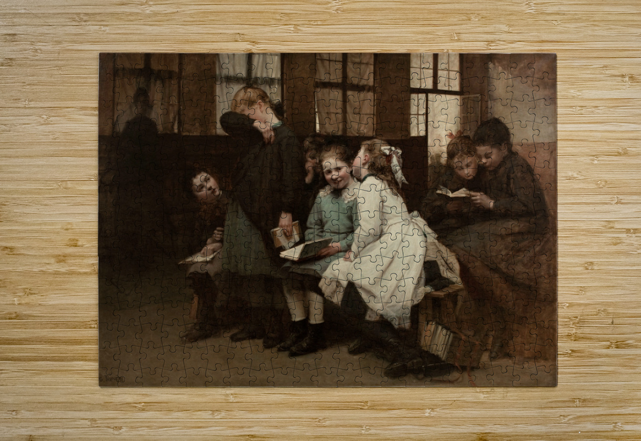 En retenue [1888] by Auguste–Joseph Truphême [1836–1898] MyCozyFineArt Puzzle printing