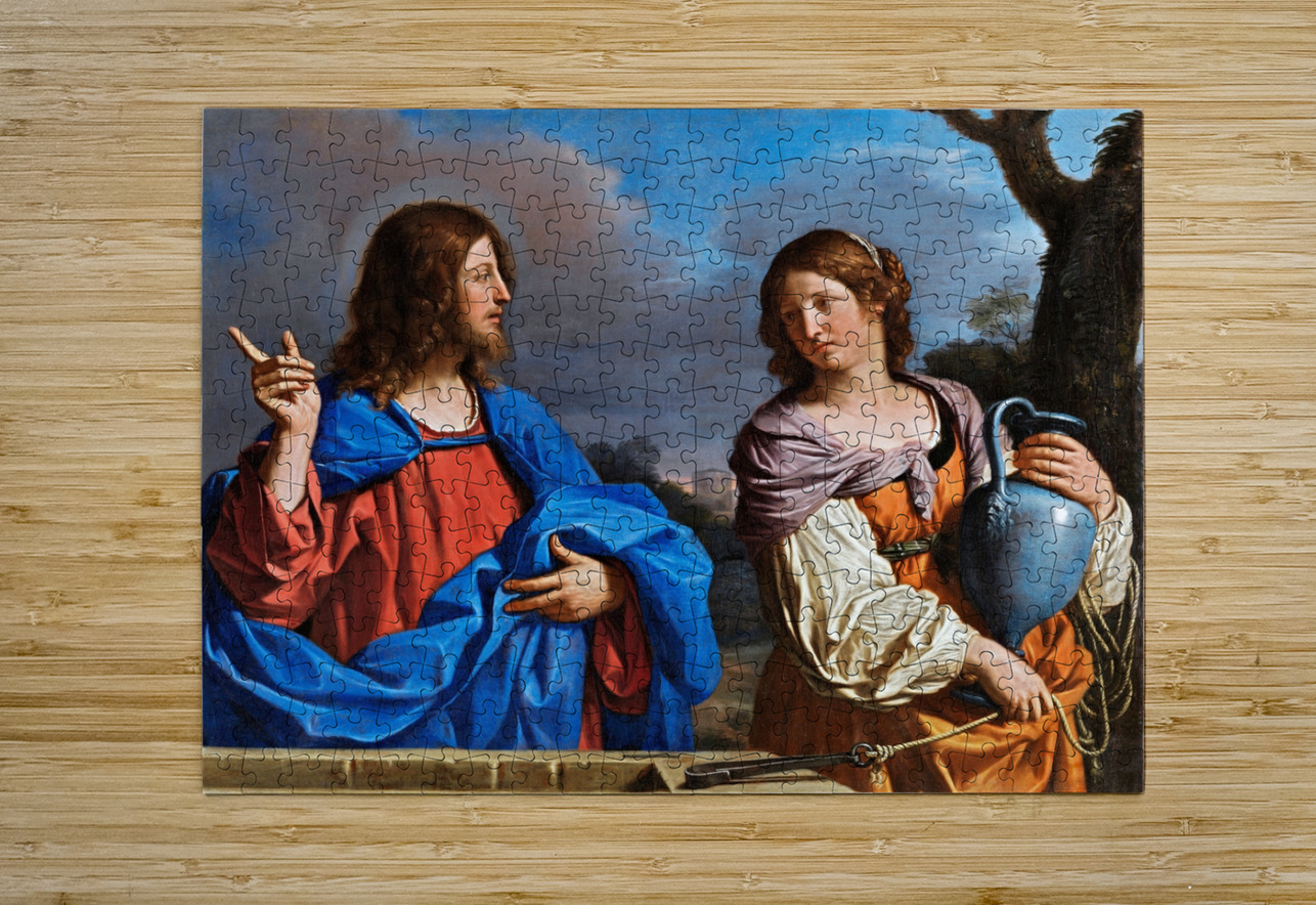 Jesús Y La Samaritana En El Pozo [C. 1640] by Guercino [1591–1666] MyCozyFineArt Puzzle printing