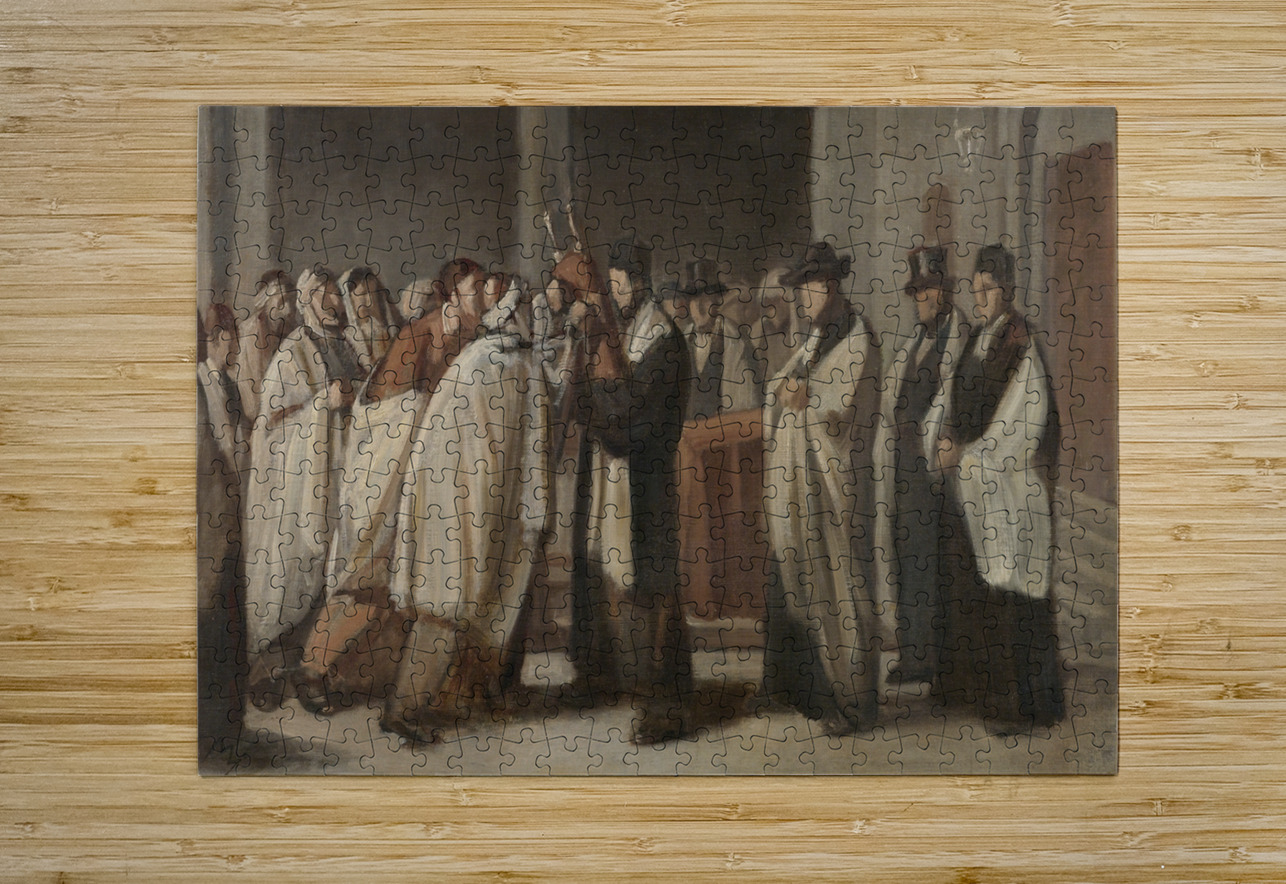 Sabbath Service by Edouard Moyse [1827–1908] MyCozyFineArt Puzzle printing