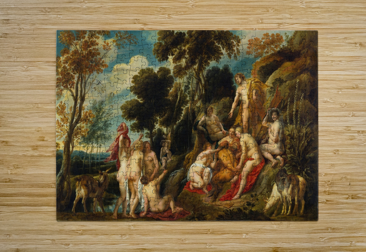 Nymphs Cutting Off Pan’s Beard [C. 1640] by Jacob Jordaens [1593–1678] MyCozyFineArt Puzzle printing
