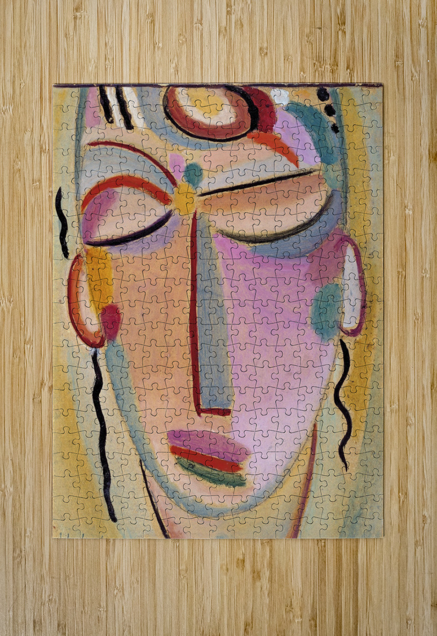 Mystical head. Meditation [1918] by Alexej von Jawlensky [1864–1941] MyCozyFineArt Puzzle printing
