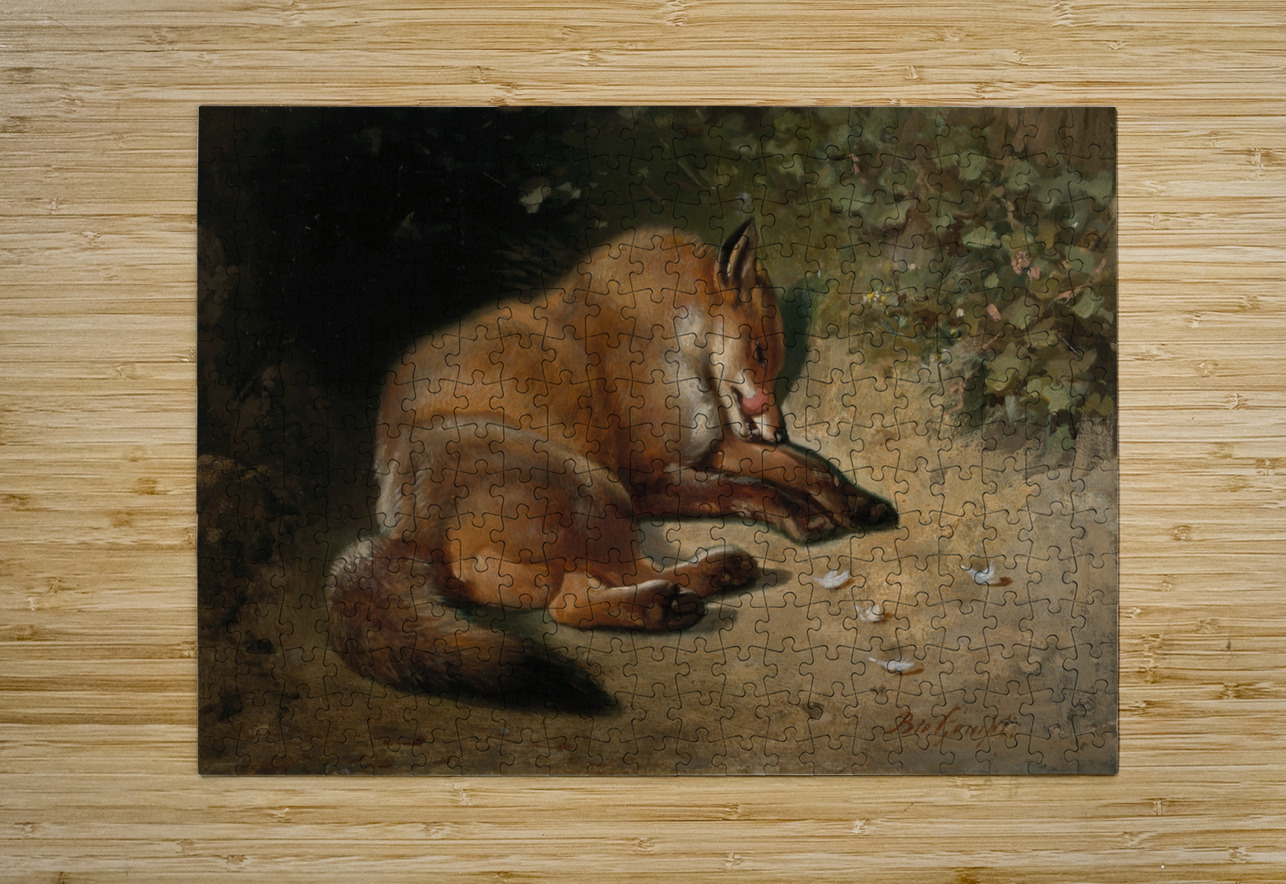 After the meal [1846–1879] by Bernard te Gempt [1826–1879] MyCozyFineArt Puzzle printing