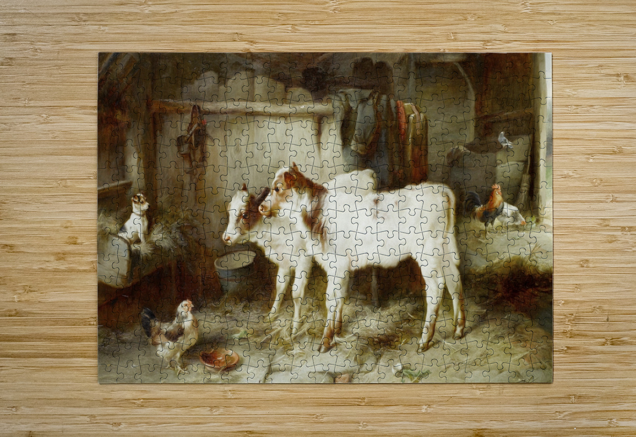 The Dog In The Manger by Walter Hunt [1861–1941] MyCozyFineArt Puzzle printing