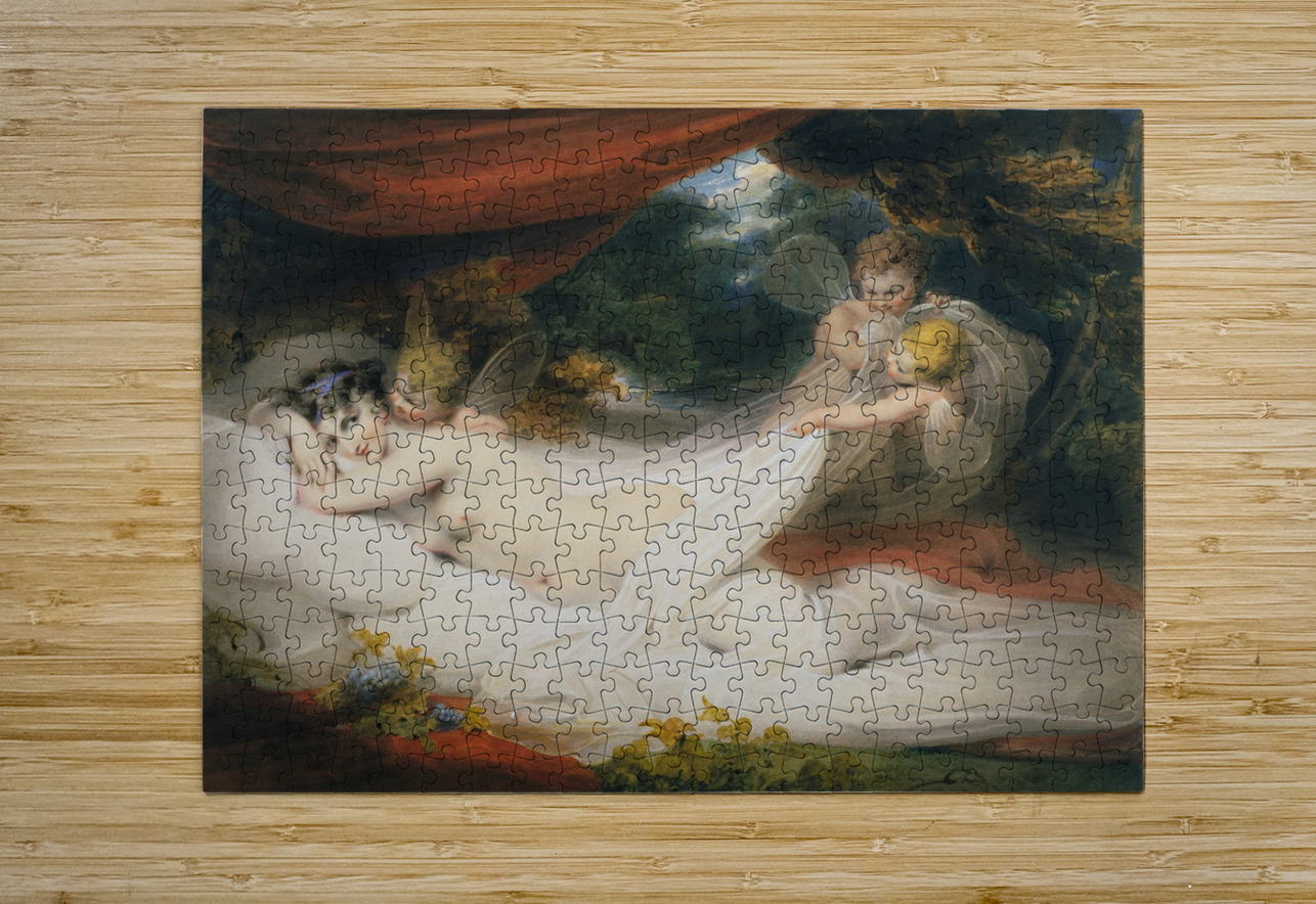 Nymph and Cupids [Probably 1793] by Richard Westall [1765–1836] MyCozyFineArt Puzzle printing