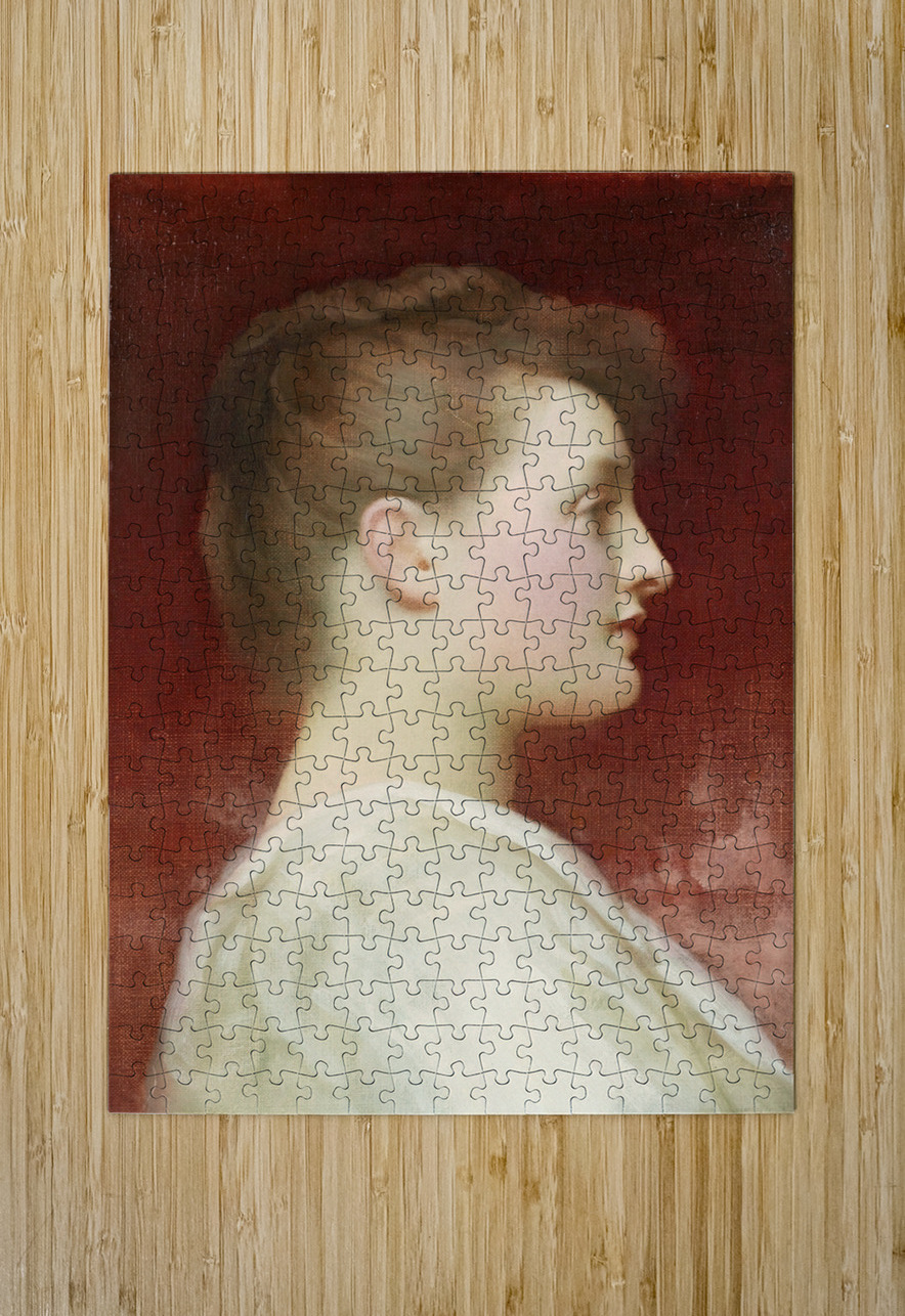 Girl in profile by Frederic Leighton [1830–1896] MyCozyFineArt Puzzle printing