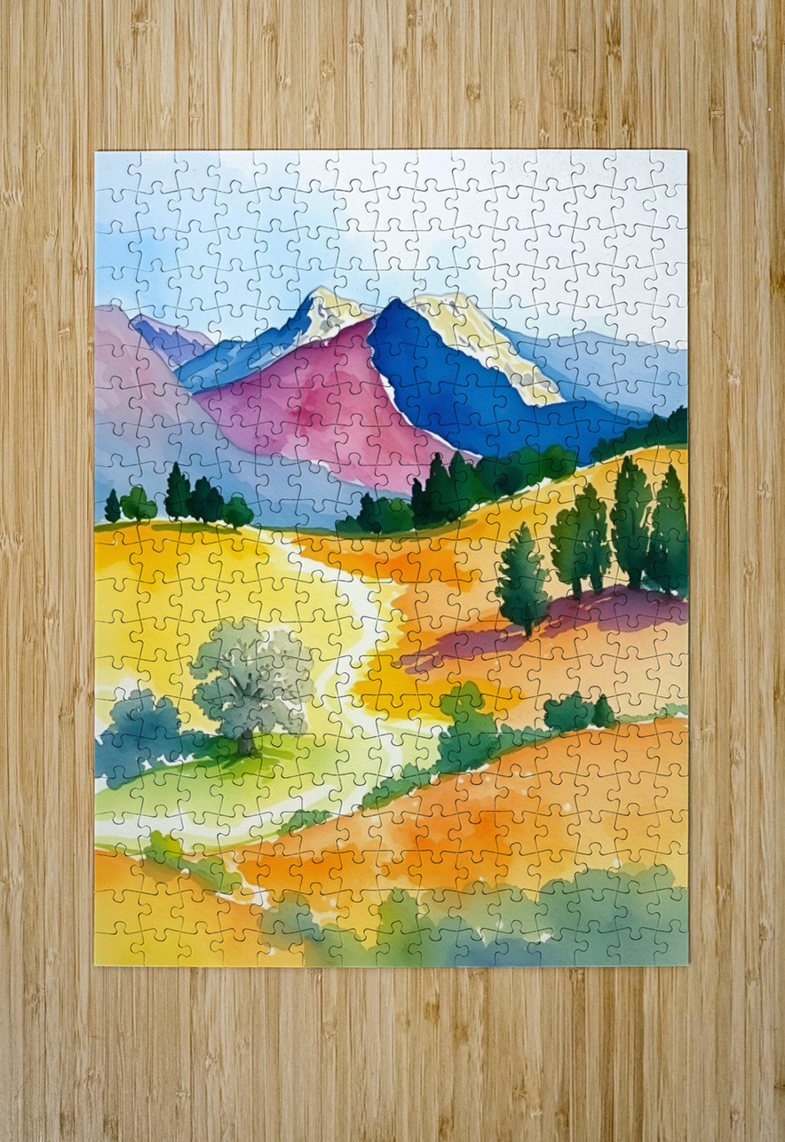 Watercolor Landscape 3 Esmonbijouart Puzzle printing