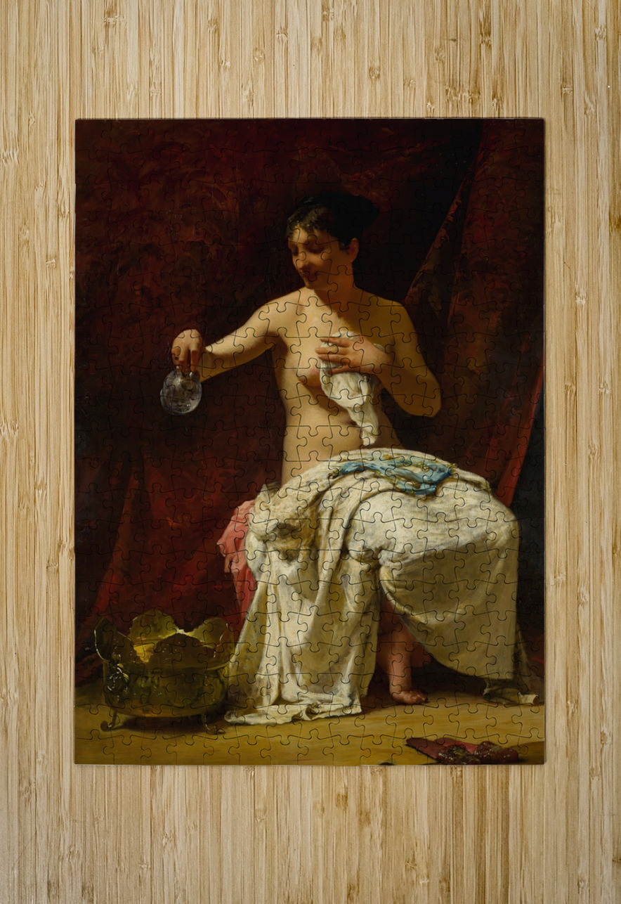 A Lady At Her Toilette [1877] by Henry Lerolle [1848–1929] MyCozyFineArt Puzzle printing