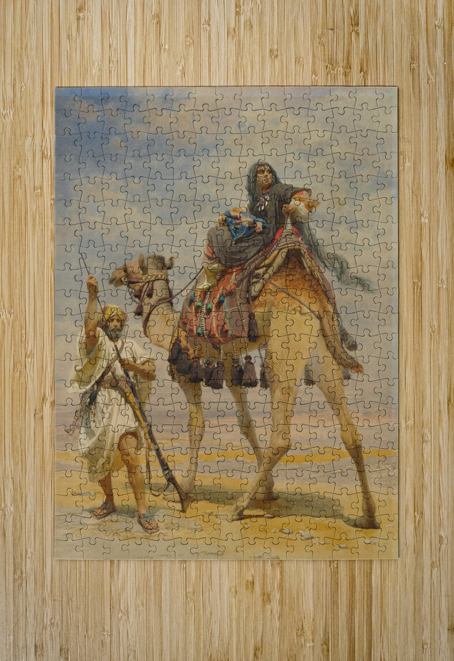 Bedouin Woman On A Camel [1864.] by Carl Haag [1820–1915] MyCozyFineArt Puzzle printing