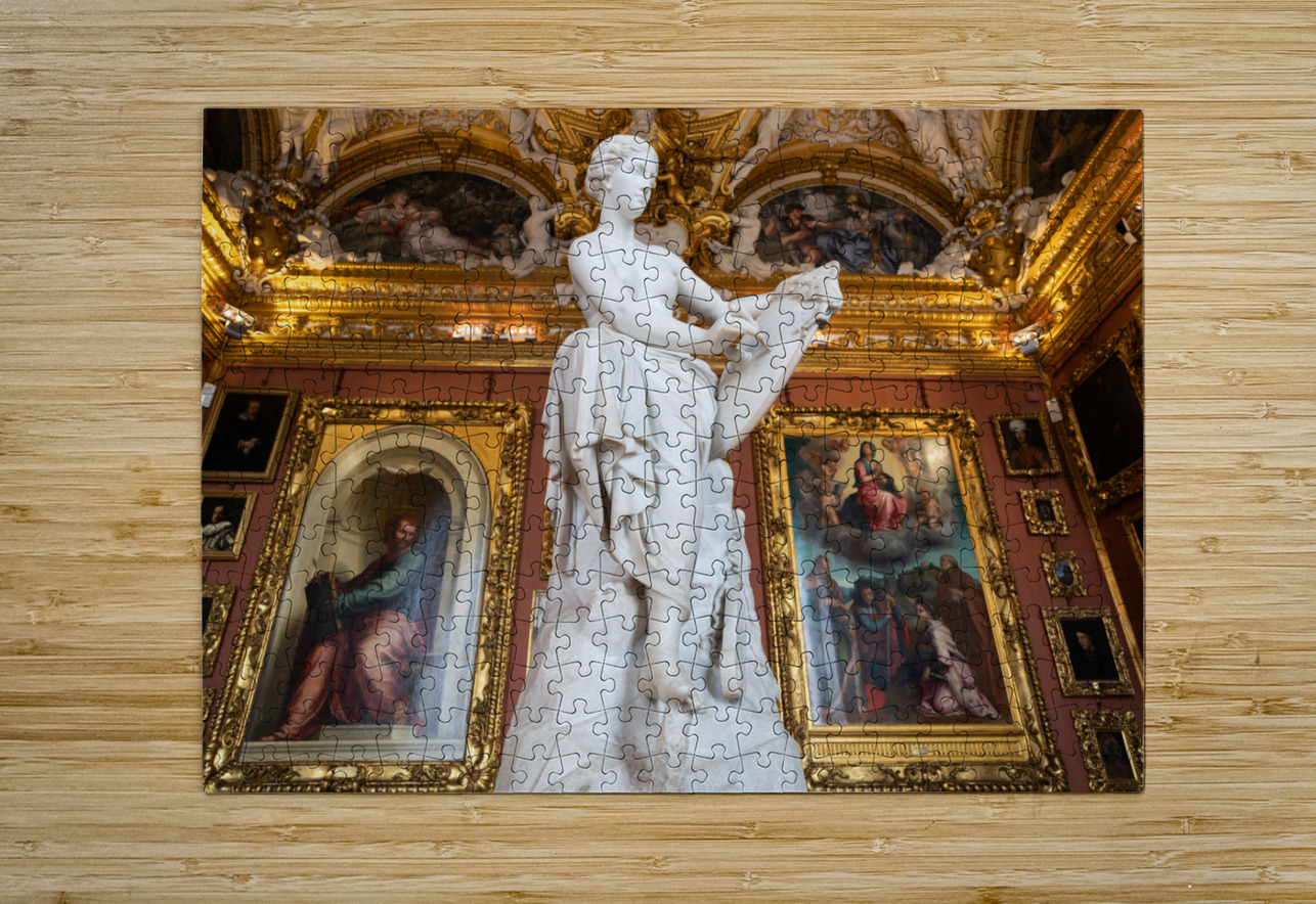 The room of Jupiter in Uffizi Museum with the statue of Victory Paolo Modena Puzzle printing