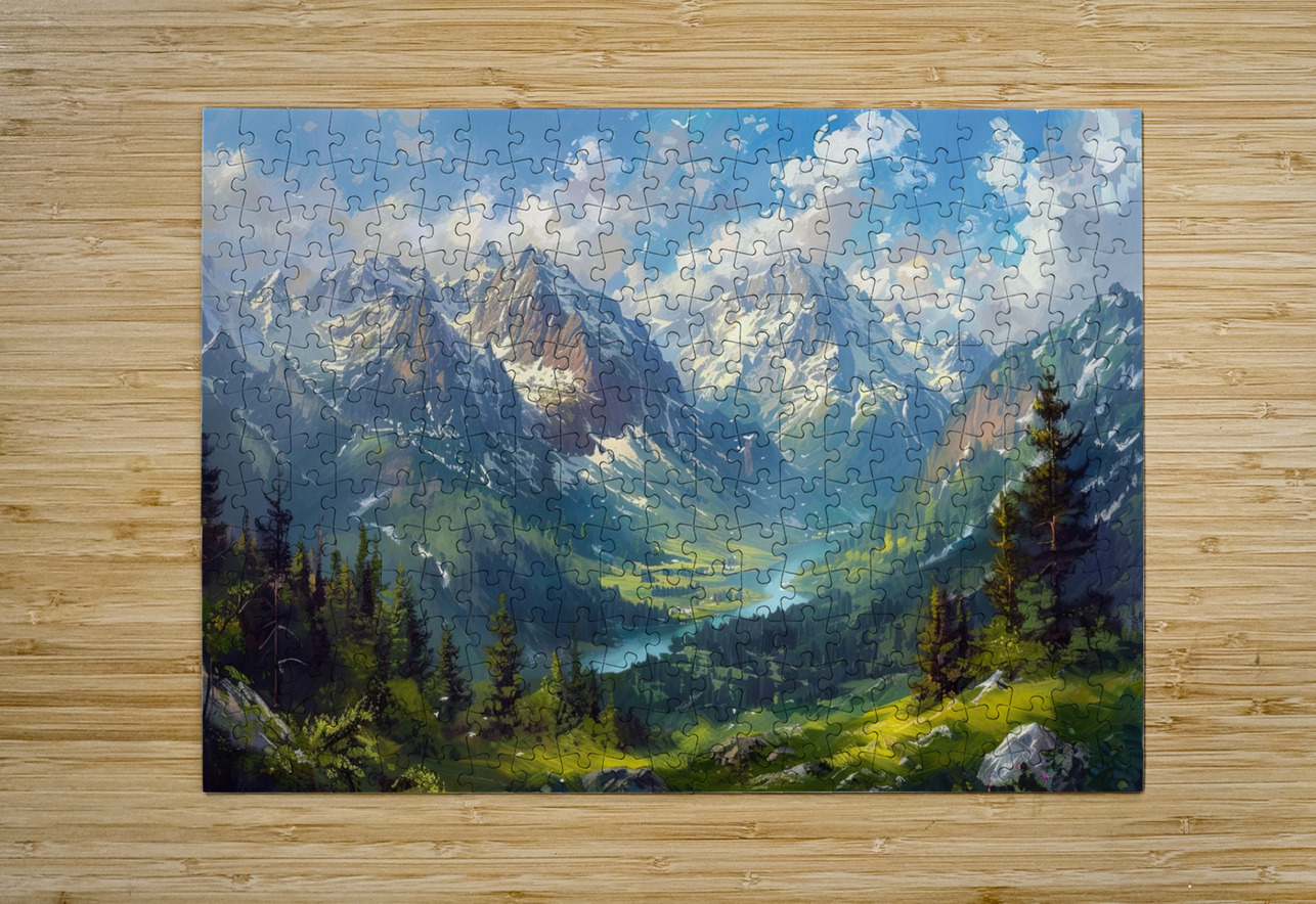 Alpine Valley Vista H29NJP 55 Abstract Rebellion Puzzle printing