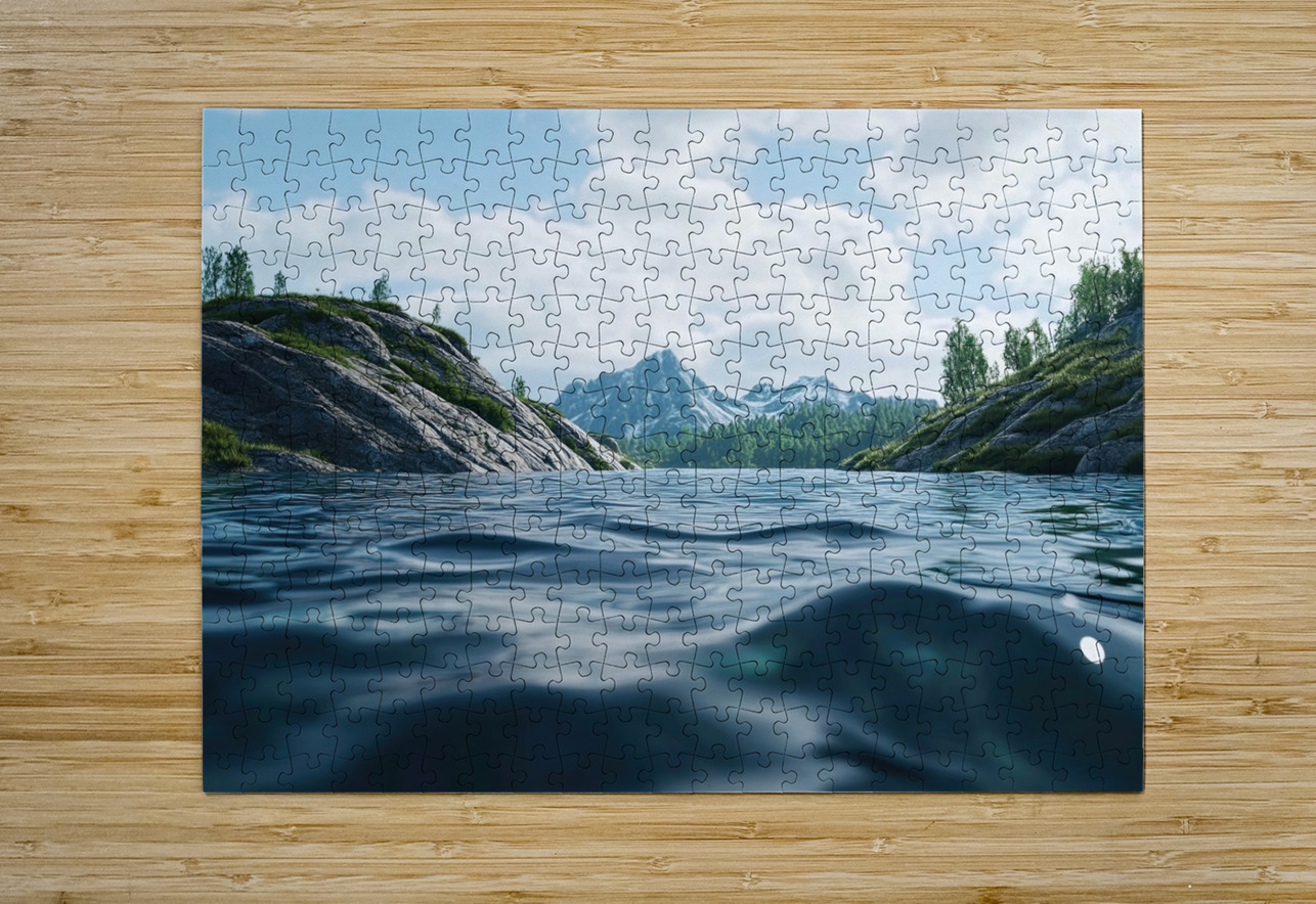 Alpine Lake Serenity H2N9P4 45 Abstract Rebellion Puzzle printing