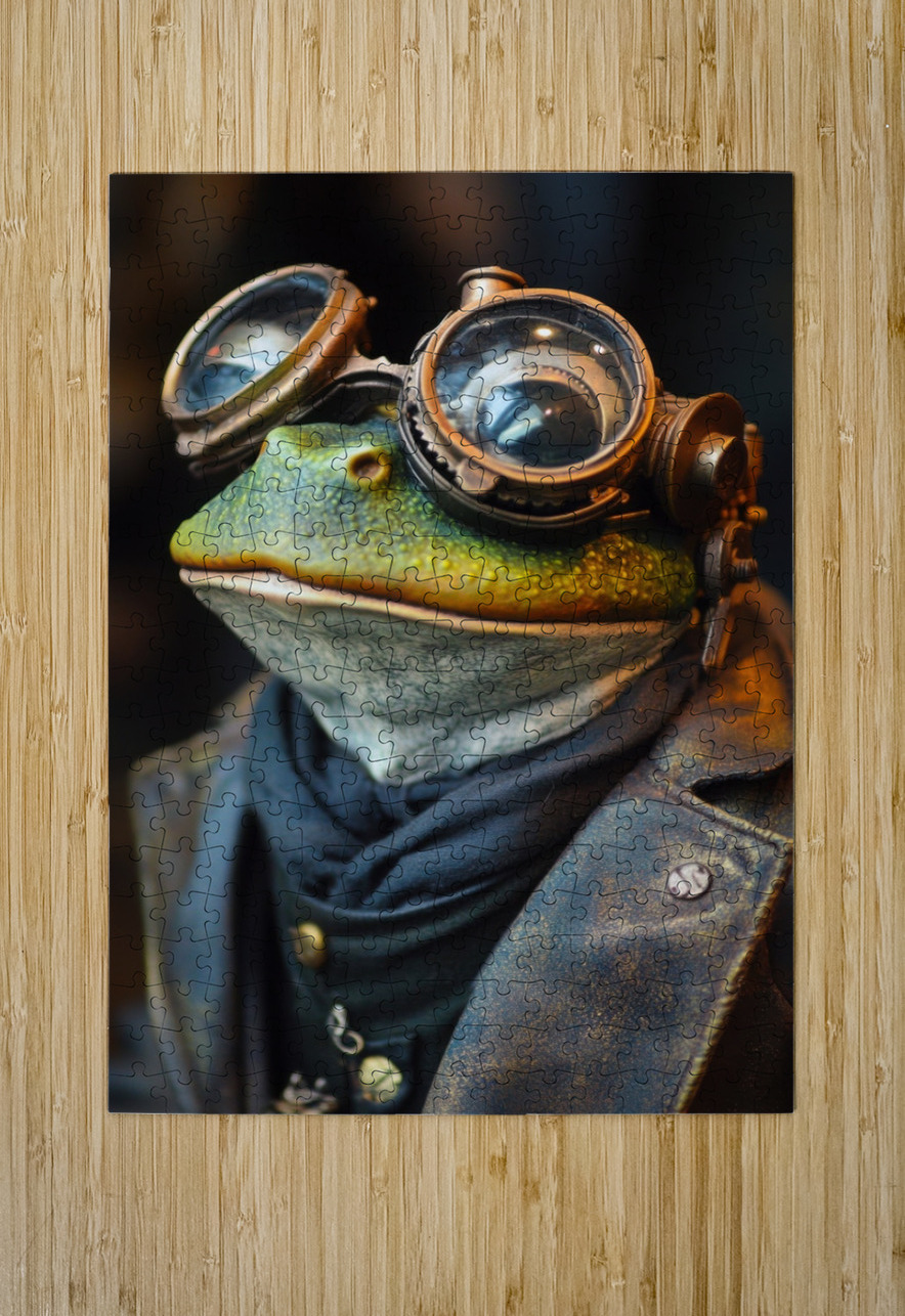The Steampunk Frog Scholar Matthias Hauser Puzzle printing