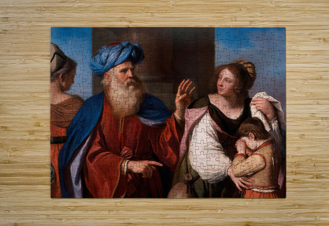 Abraham Casting out Hagar and Ishmael [1657] by Guercino [1591–1666] MyCozyFineArt Puzzle printing
