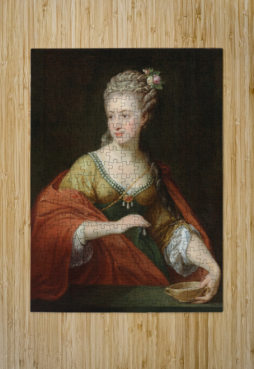 Portrait of a lady. Traditionally identified as Alexandra Evichovna Demidov as Cleopatra by Pompeo Batoni [1708–1787] MyCozyFineArt Puzzle printing