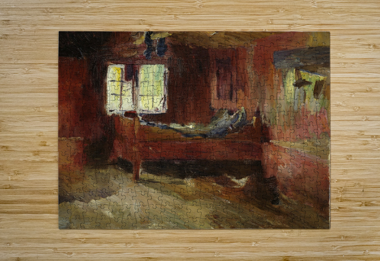 Farm Interior. Strålsjøhaugen [1893] by Harriet Backer [1845–1932] MyCozyFineArt Puzzle printing