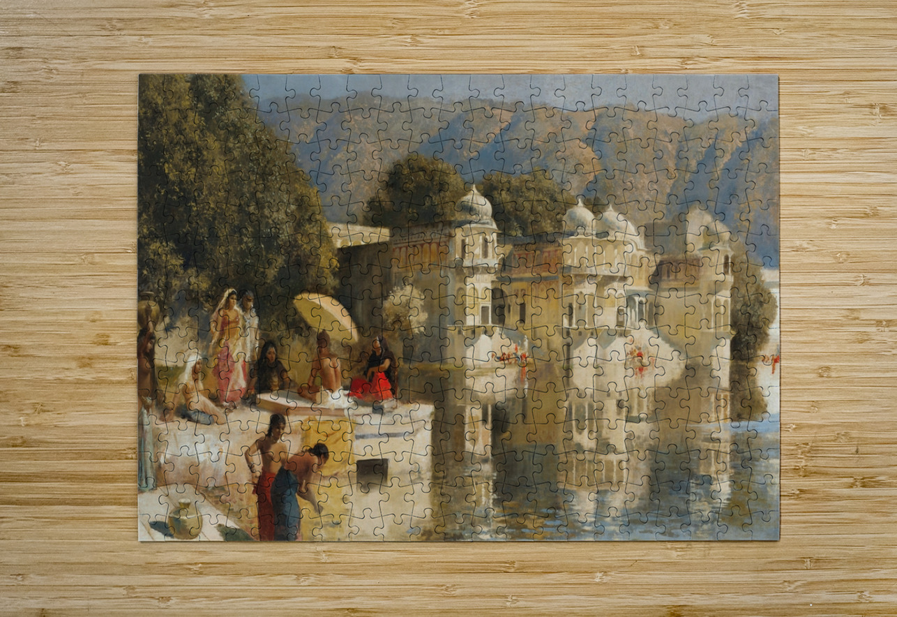 Lake at Oodeypore. India [circa 1893] by Edwin Lord Weeks [1849–1903] MyCozyFineArt Puzzle printing