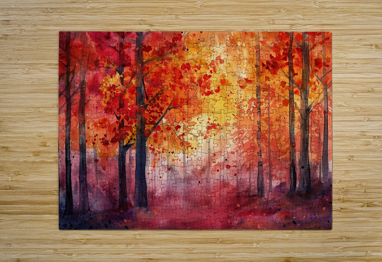Autumn Forest Glow H2N9P4 57 Abstract Rebellion Puzzle printing
