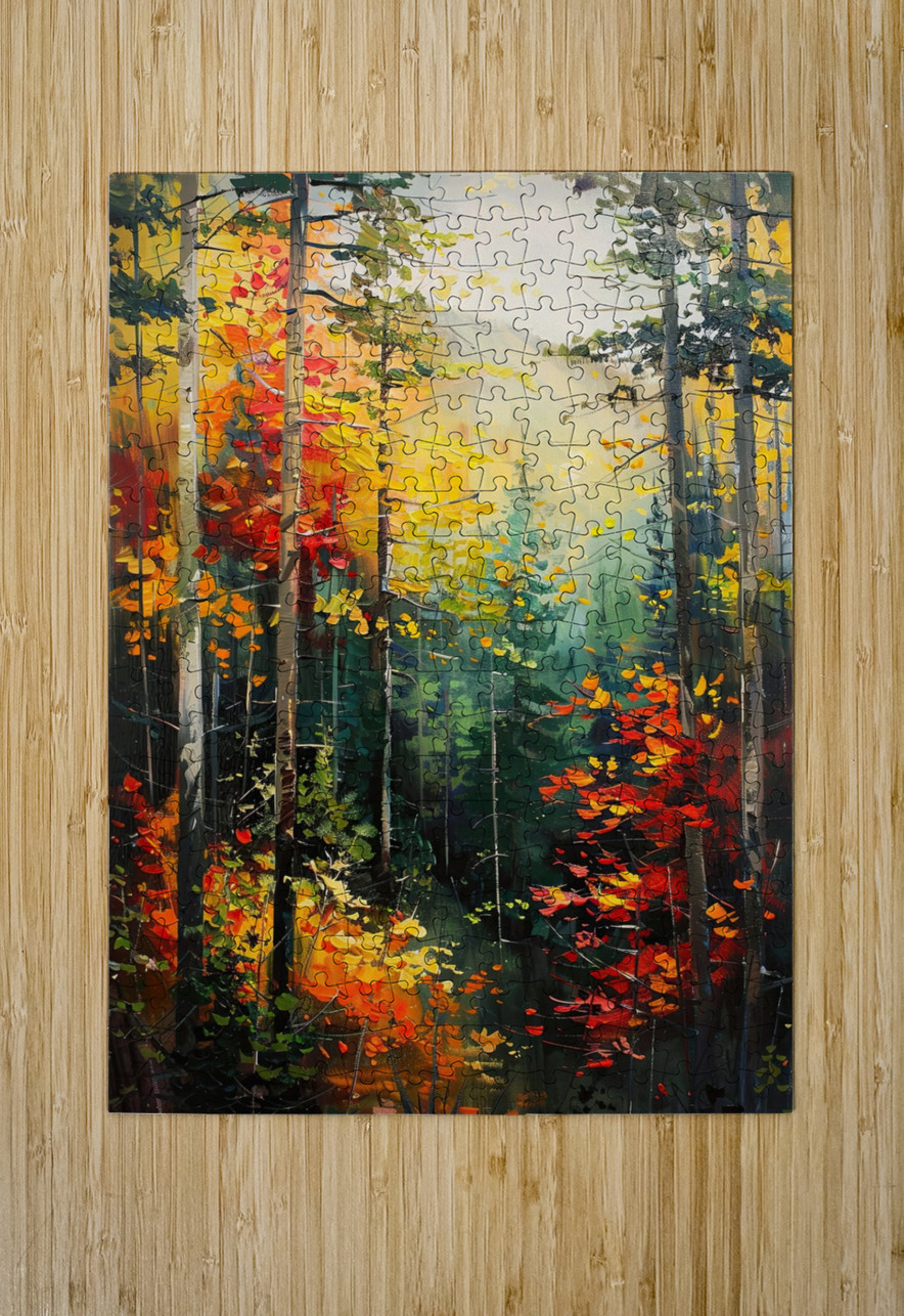 Autumn Forest Glow H2N9P2 58 Abstract Rebellion Puzzle printing