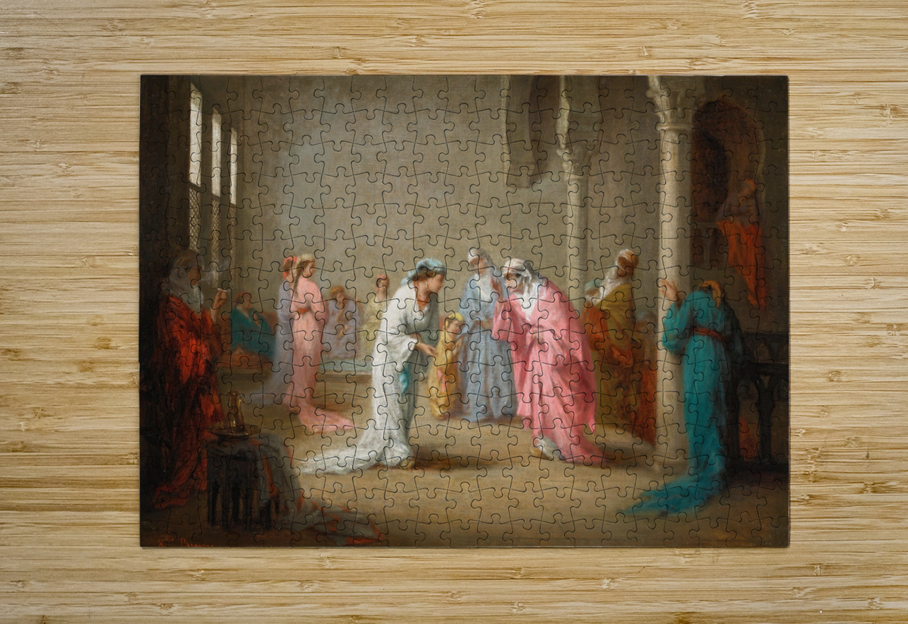 A Visit. A Harem Interior by Henriette Browne [1829–1901] MyCozyFineArt Puzzle printing
