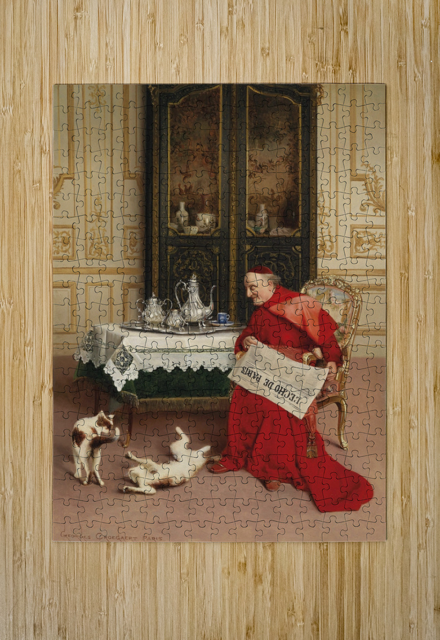 Katzenspiele by Georges Croegaert [1848–1923] MyCozyFineArt Puzzle printing