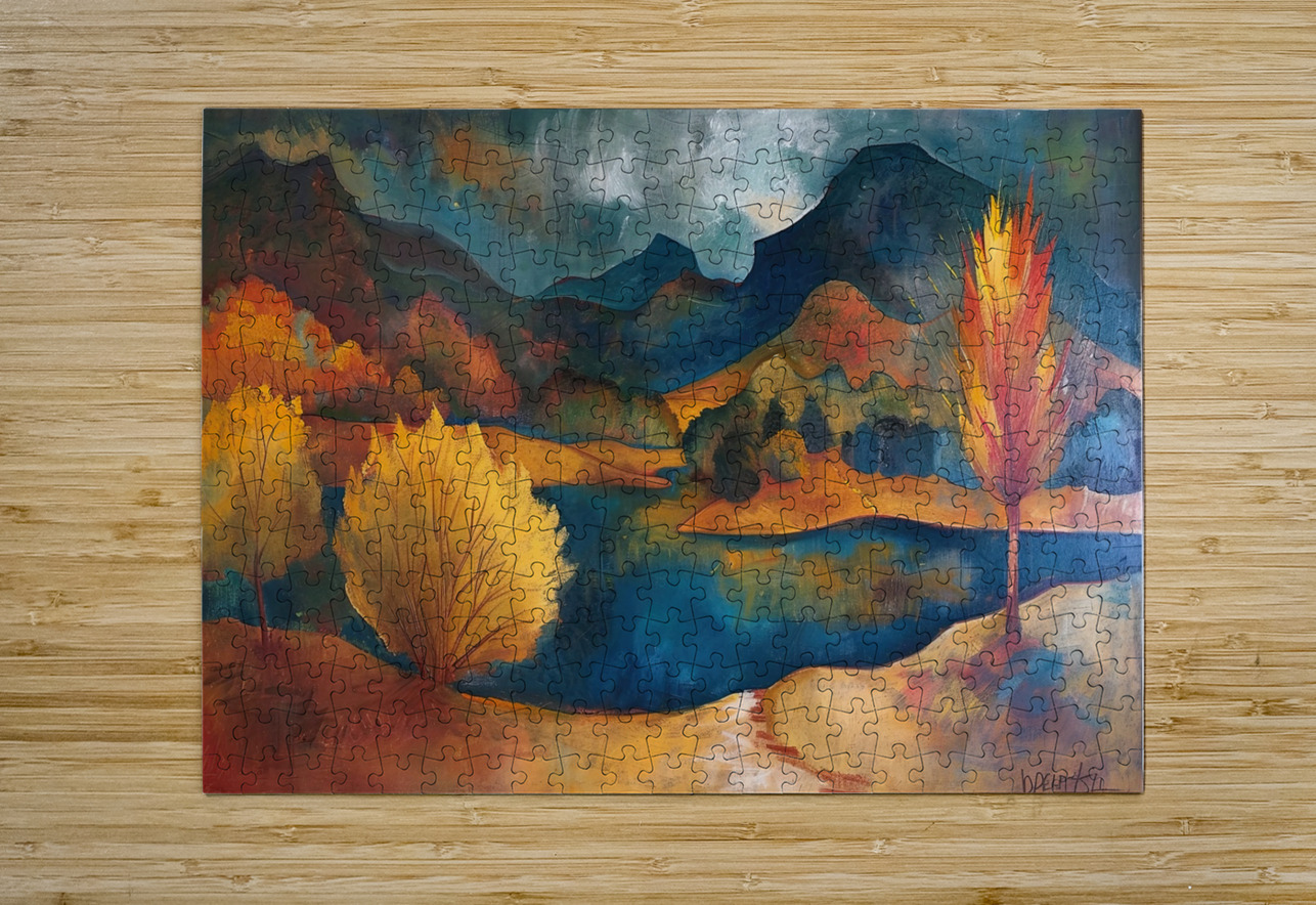 Autumn Lake Reverie H2N9P2 62 Abstract Rebellion Puzzle printing