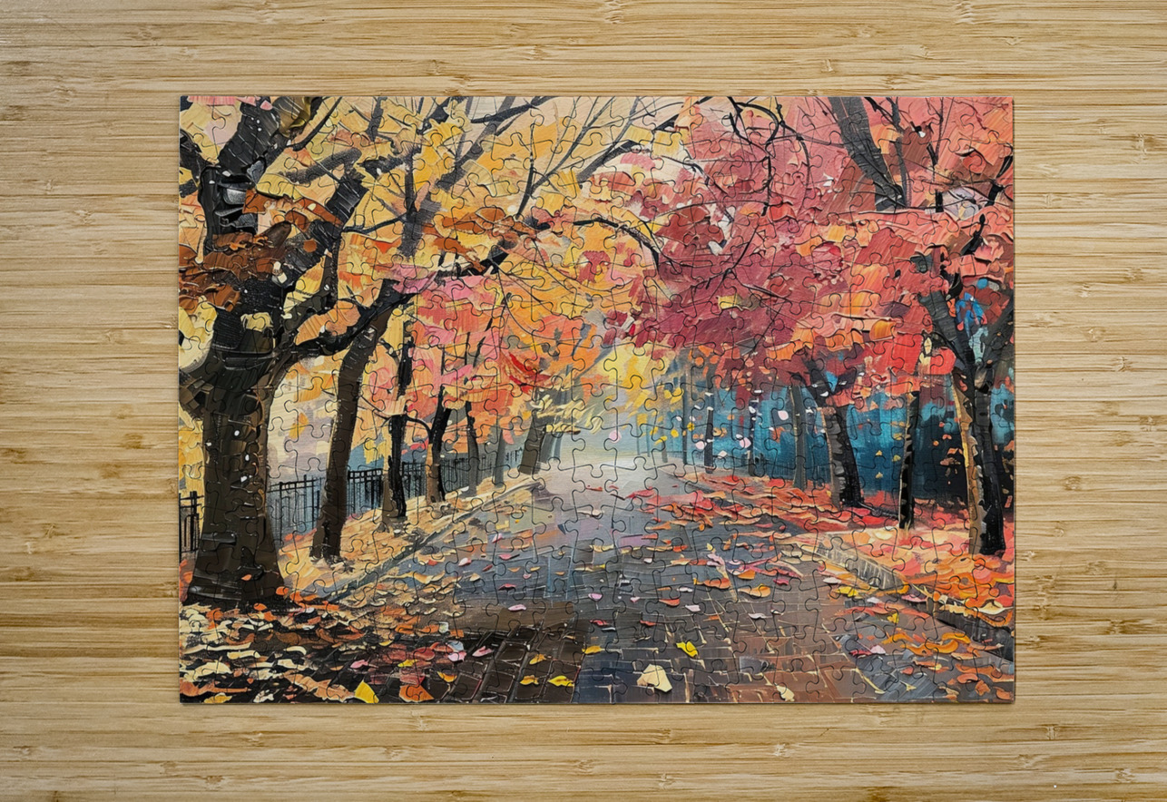 Autumn Pathway Serene 2H9N3Z 58 Abstract Rebellion Puzzle printing