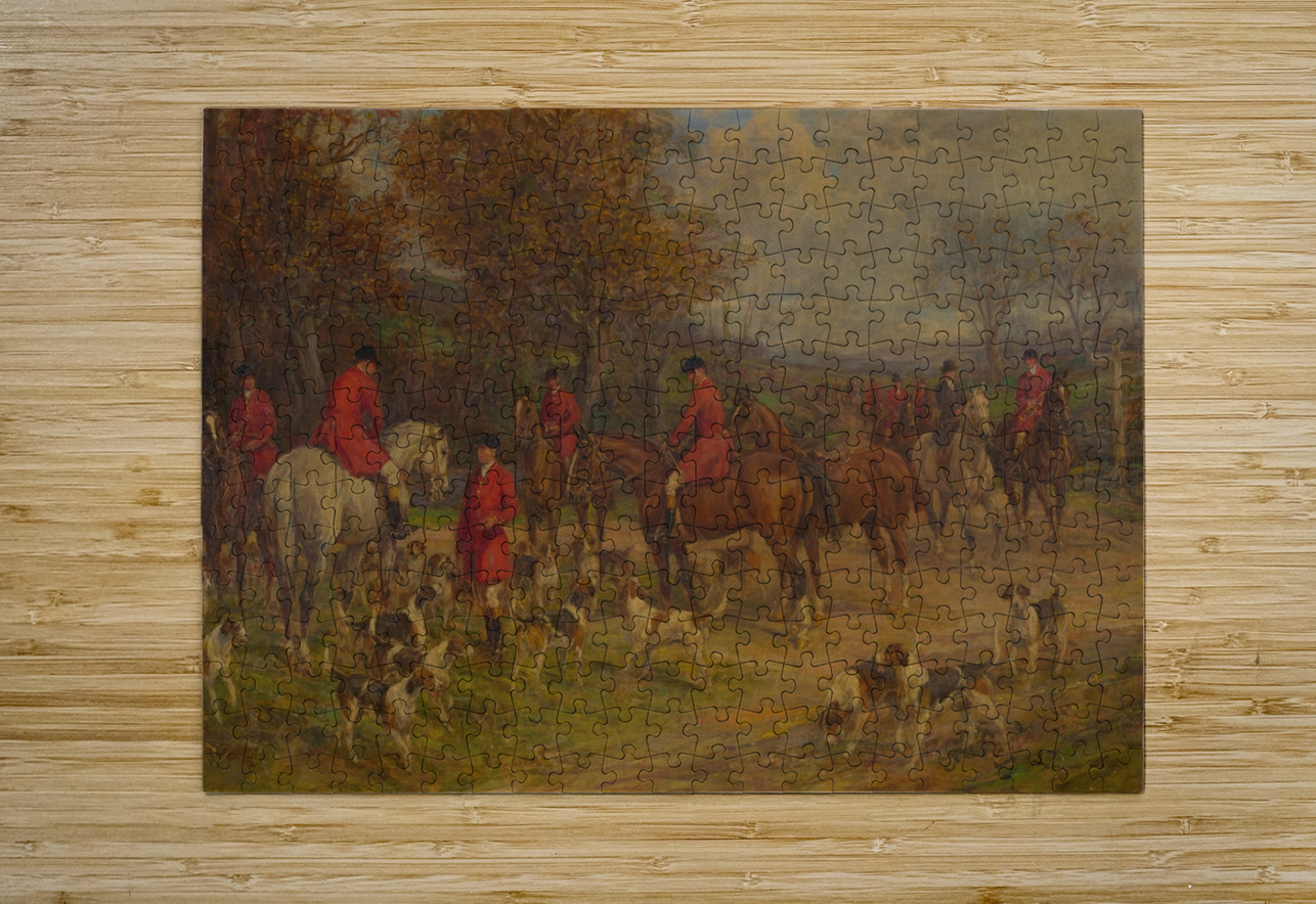 Return From The Hunt by Heywood Hardy [1842–1933] MyCozyFineArt Puzzle printing
