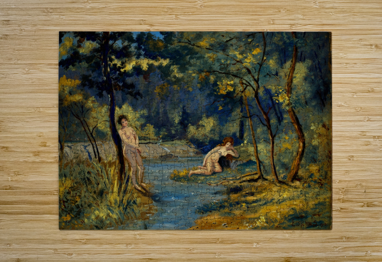 Standing and Reclining Nymphs [1908] by Louis Michel Eilshemius [1864–1941] MyCozyFineArt Puzzle printing
