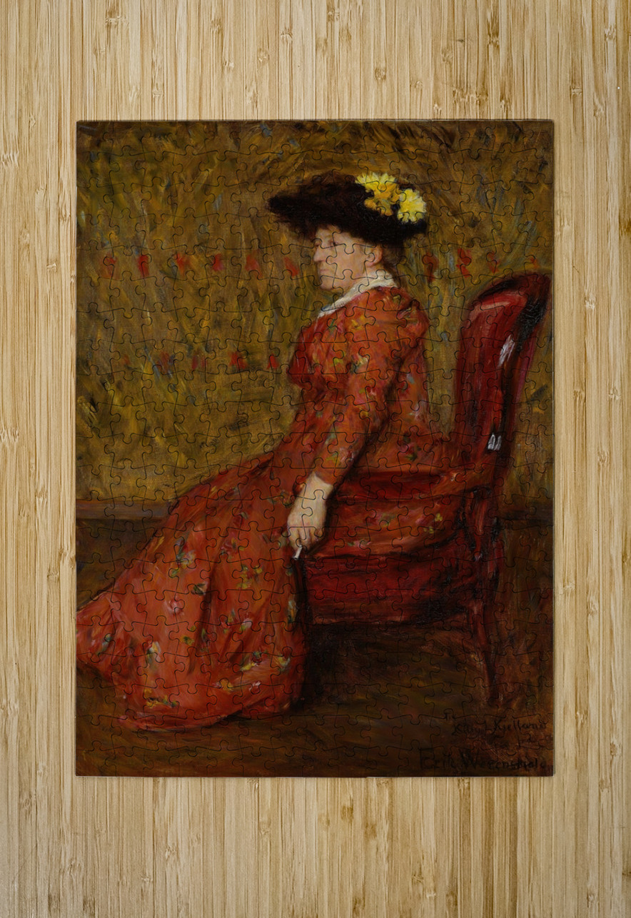 Portrait of the Painter Kitty L. Kielland [1891] by Erik Werenskiold [1855–1938] MyCozyFineArt Puzzle printing