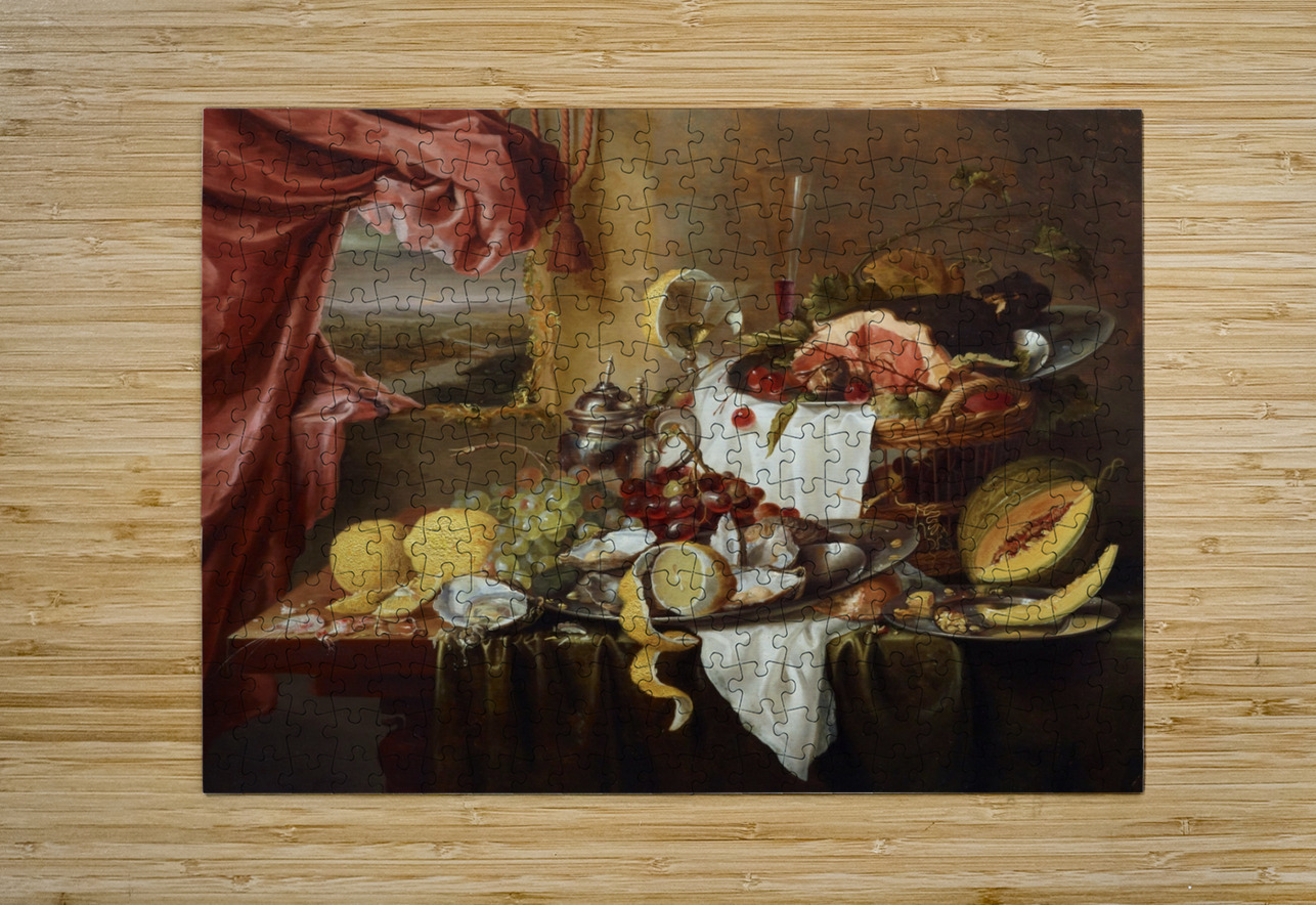 Still Life With Imaginary View [circa 1645] by Laurens Craen [ca. 1620–1670] MyCozyFineArt Puzzle printing