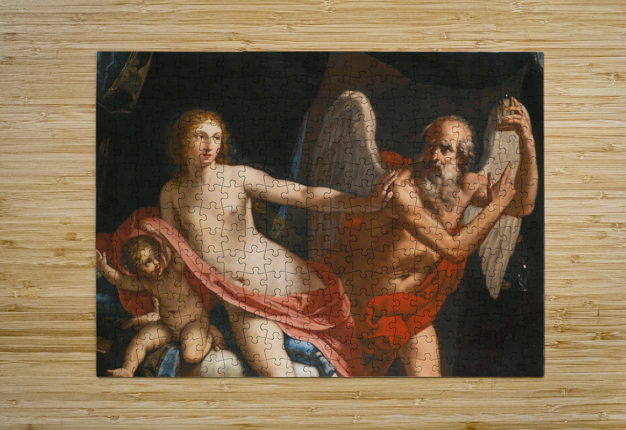 Beauty Fending Off Time by Elisabetta Sirani [1638–1665] MyCozyFineArt Puzzle printing