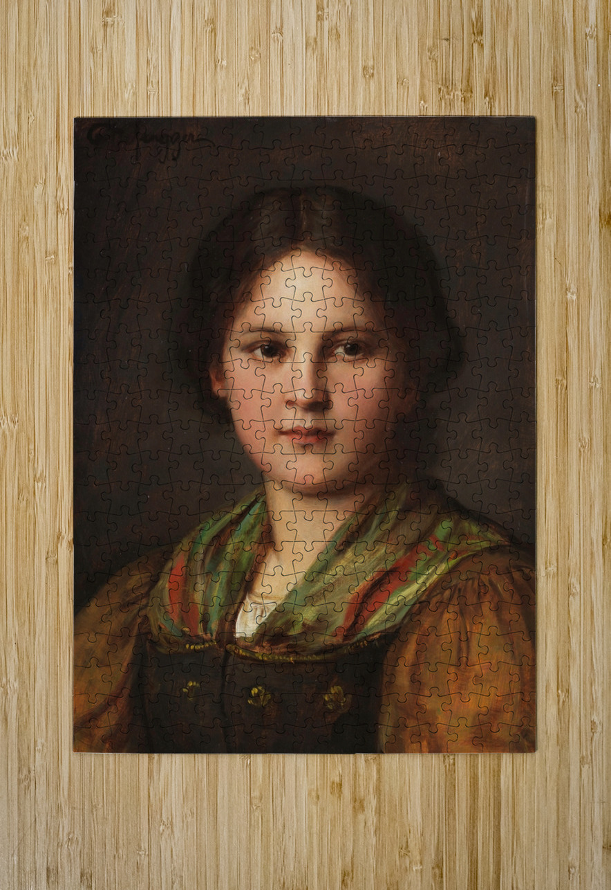 Bauerndirndl [1880–90] by Franz von Defregger [1835–1921] MyCozyFineArt Puzzle printing