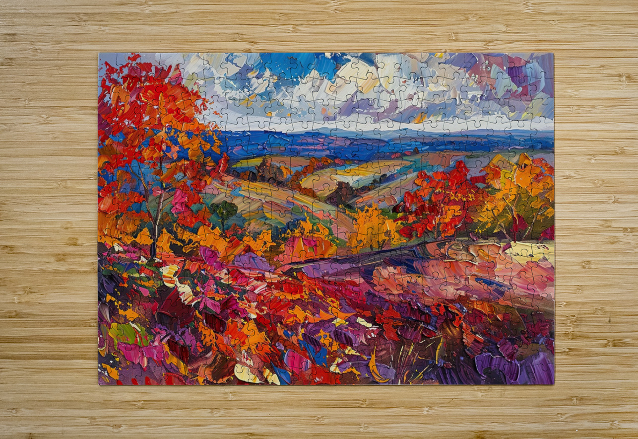 Autumn Vista Over Hills P23K8N 59 Abstract Rebellion Puzzle printing