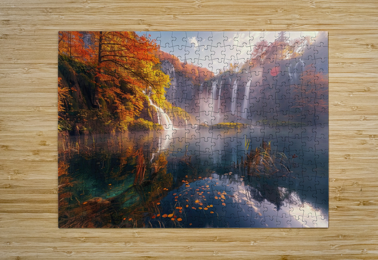 Autumn Waterfall Glow 92HJ5P 66 Abstract Rebellion Puzzle printing