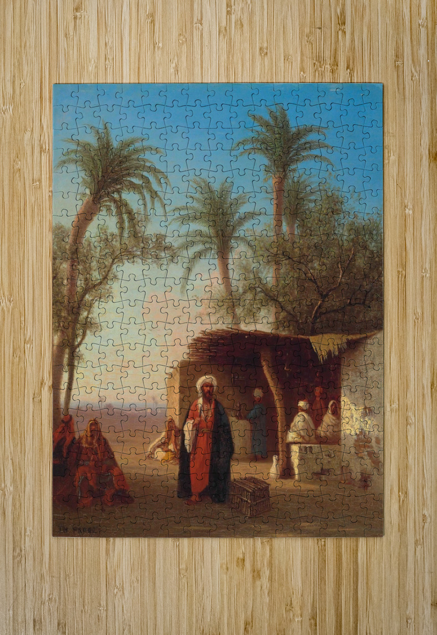 Village in the desert. Algeria by Charles Théodore Frère [1814–1888] MyCozyFineArt Puzzle printing