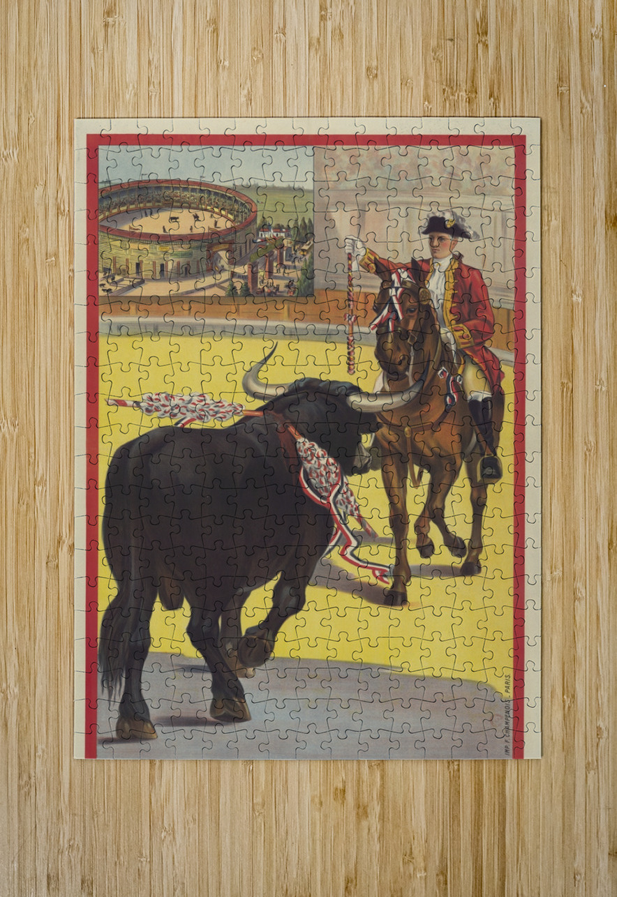 Toros en Toulouse [1914] by Imp. F. Champenois [19th–20th century] MyCozyFineArt Puzzle printing