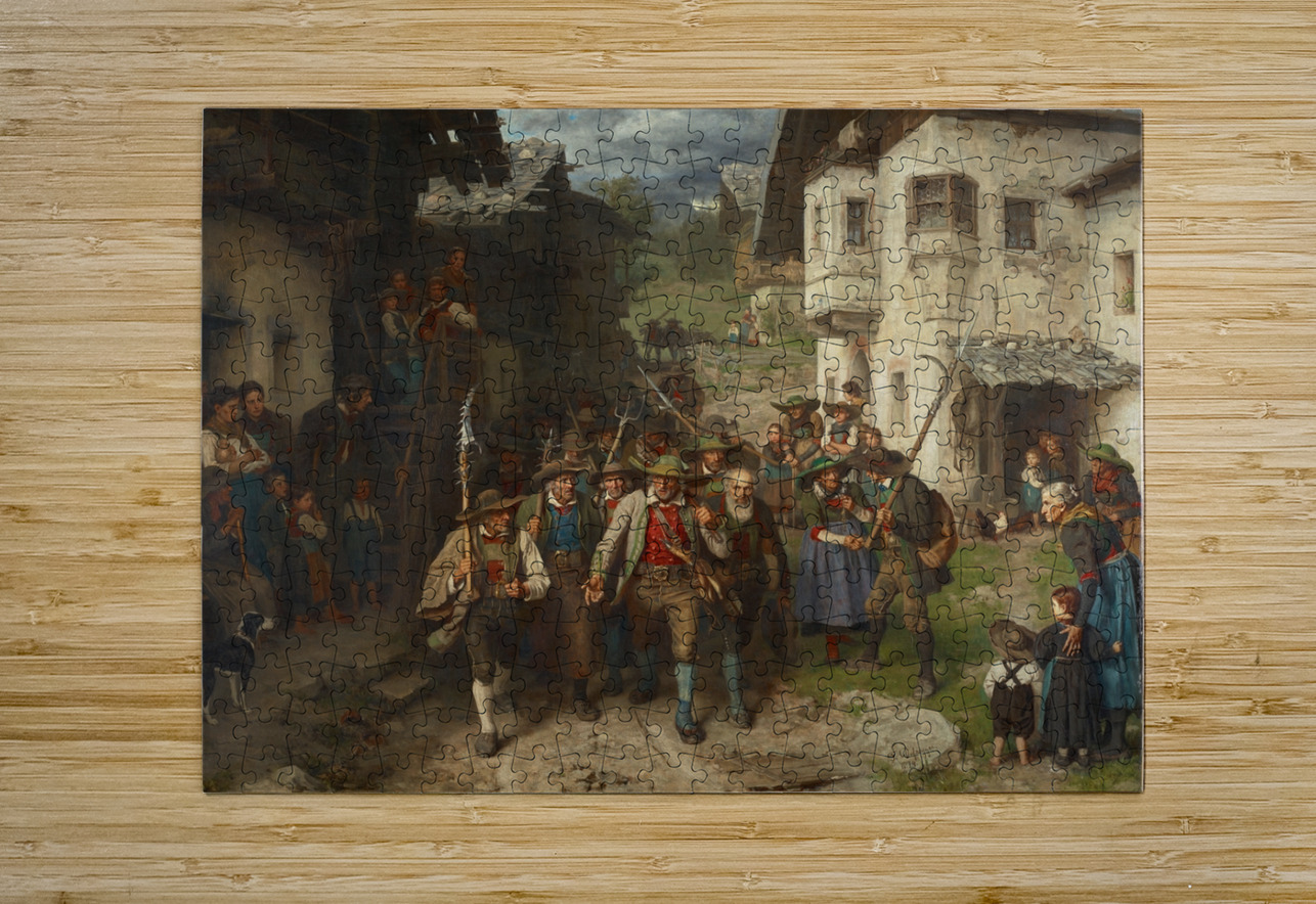 Das letzte Aufgebot [1874] by Franz von Defregger [1835–1921] MyCozyFineArt Puzzle printing