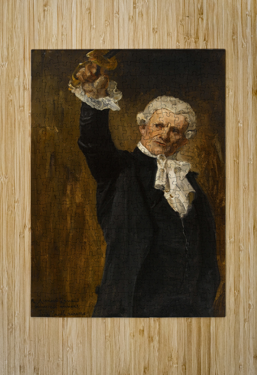 La voûte d’acier. Figure d’un édile parisien bras levé. Tenant une épée [1888] by Jean–Paul Laurens [1838–1921] MyCozyFineArt Puzzle printing