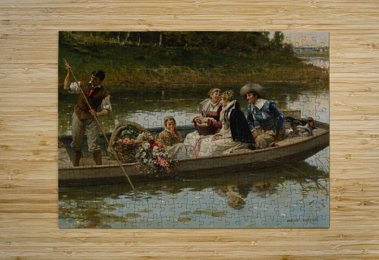 Return from market by Adrien Moreau [1843–1906] MyCozyFineArt Puzzle printing