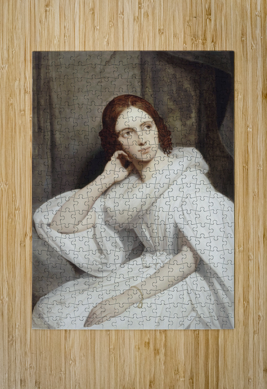 Portrait of Sophie Marin. Widow of Lieutenant General Baudrand by Ary Scheffer [1795–1858] MyCozyFineArt Puzzle printing